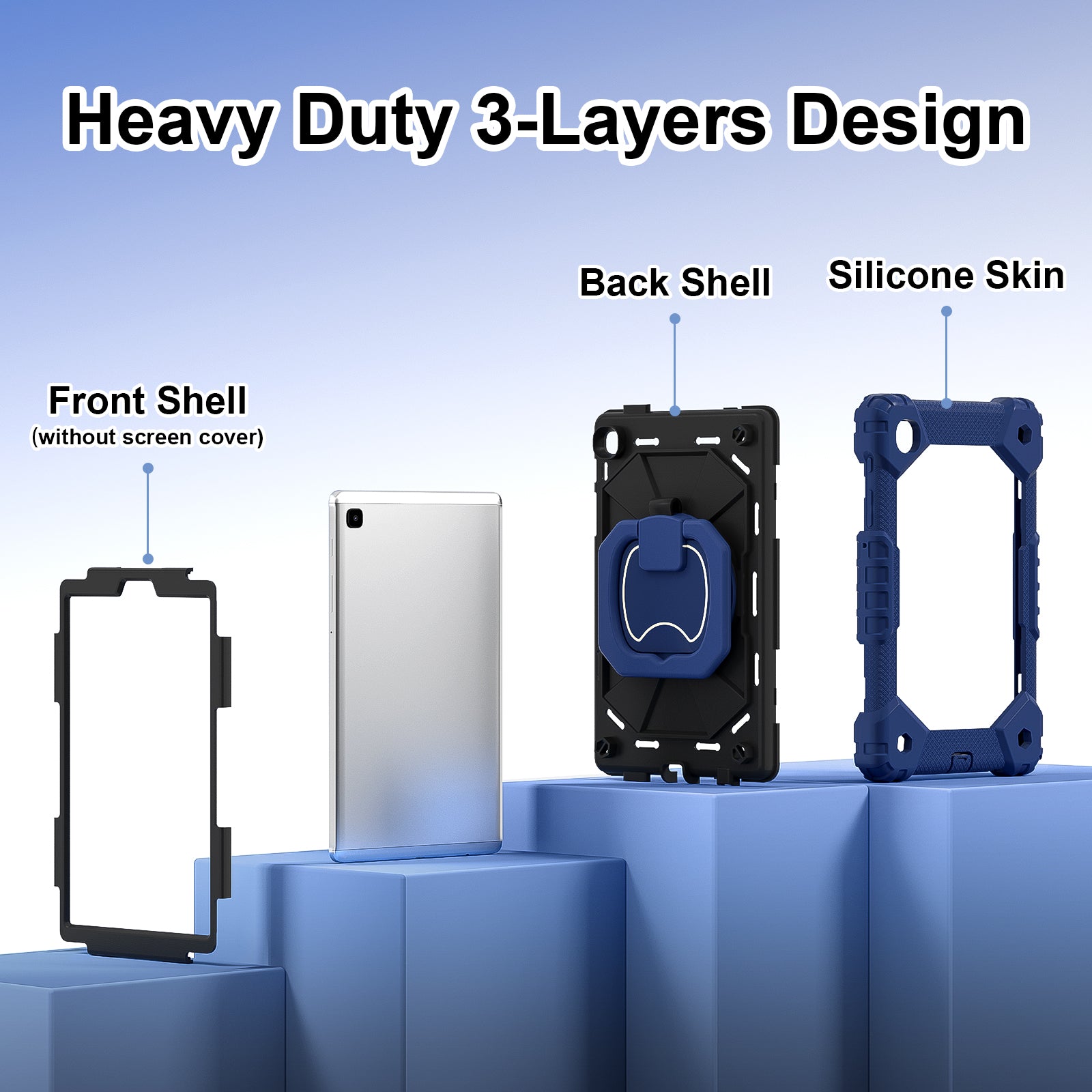C3 Rugged Case for Samsung Galaxy Tab A7 Lite 8.7-inch T220 / T225 Kickstand Cover with Shoulder Strap C3 Rugged Case for Samsung Galaxy Tab A7 Lite 8.7-inch T220 / T225 Kickstand Cover with Shoulder Strap